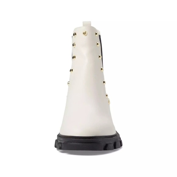 NEW💥Michael Michael Kors Women Ridley Gore Studded Chelsea Boots Sz 8M Lt Cream - Picture 4 of 13